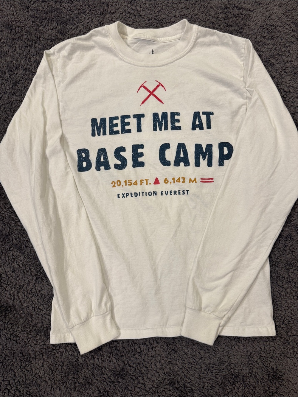 Disney Parks Meet Me At Base Camp Long Sleeve Graphic Tee Size Small UNISEX